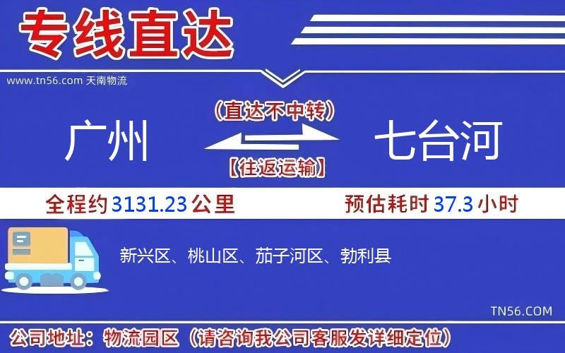 廣州到七臺河物流公司