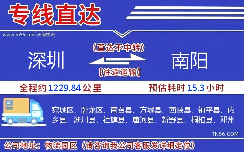 深圳到南陽物流公司
