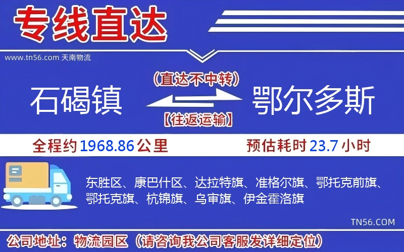 石碣鎮到鄂爾多斯物流公司